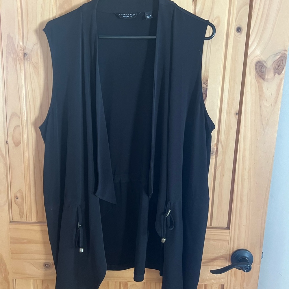 Susan Graver Black vest